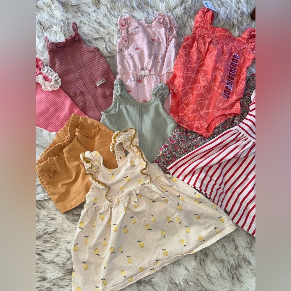 Calvin Klein, carters, Pekkle, RZ baby girl outfit lot size 18 months - Picture 3 of 11
